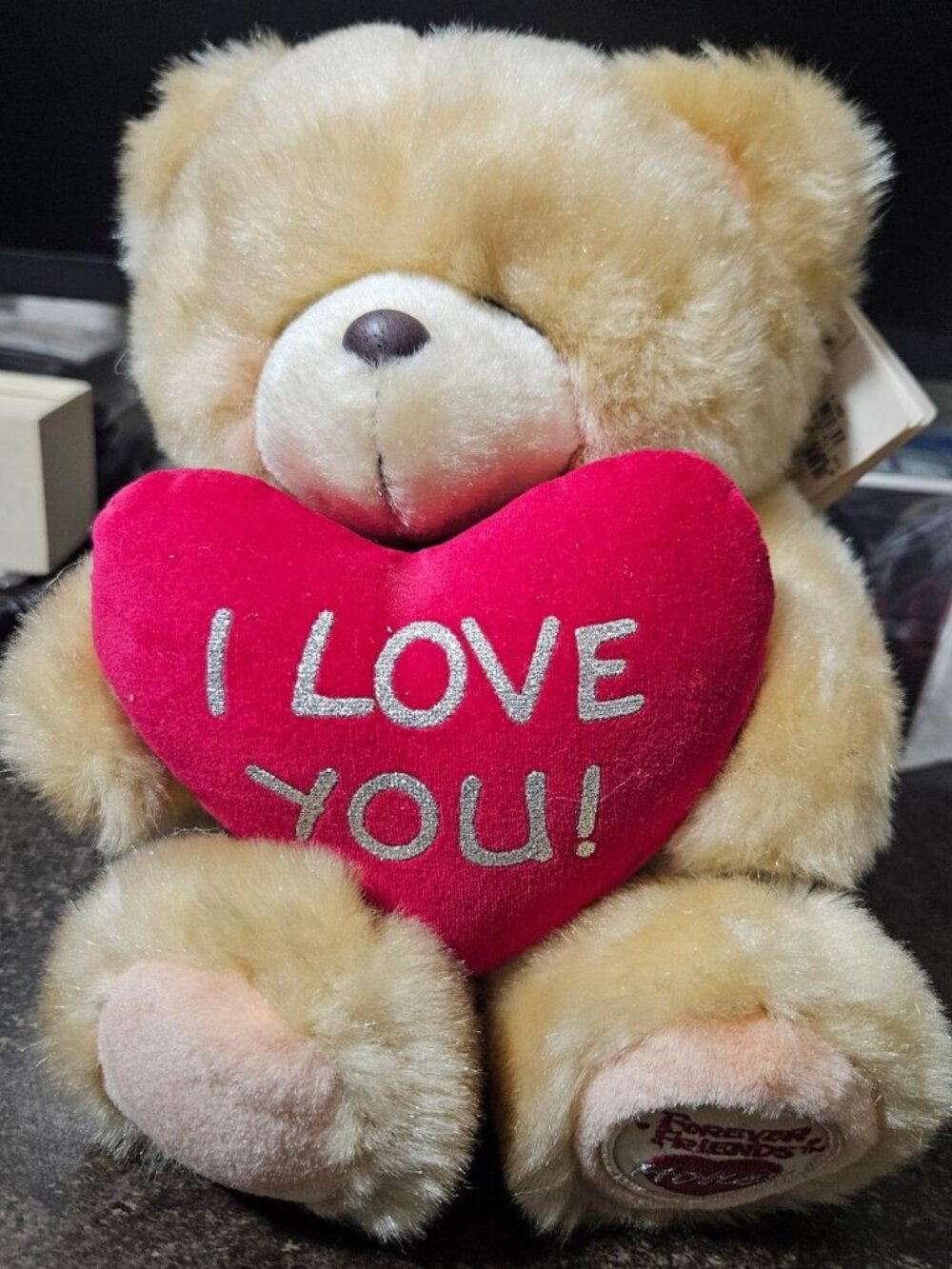Hallmark Forever Friends Vintage Original Teddy Bear Name Honey I Love You Heart